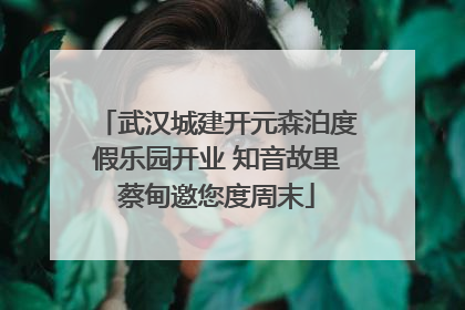 武汉城建开元森泊度假乐园开业 知音故里蔡甸邀您度周末