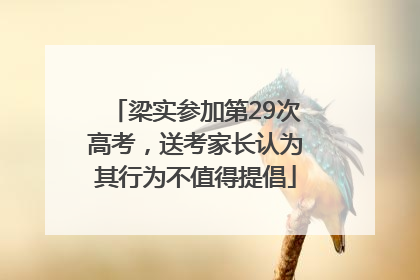 梁实参加第29次高考，送考家长认为其行为不值得提倡