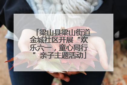 梁山县梁山街道金城社区开展“欢乐六一，童心同行”亲子主题活动