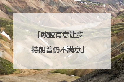 欧盟有意让步 特朗普仍不满意