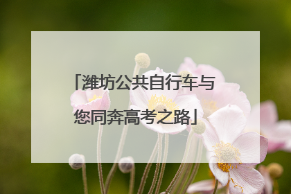 潍坊公共自行车与您同奔高考之路