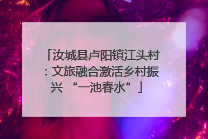 汝城县卢阳镇江头村：文旅融合激活乡村振兴 “一池春水”