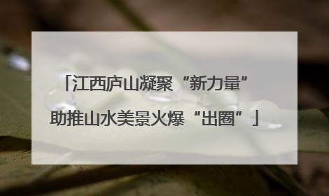 江西庐山凝聚“新力量” 助推山水美景火爆“出圈”