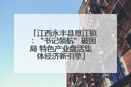 江西永丰县恩江镇：“书记领航”破困局 特色产业盘活集体经济新引擎