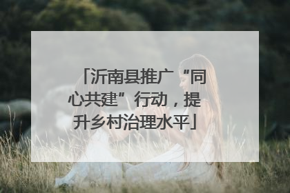 沂南县推广“同心共建”行动，提升乡村治理水平