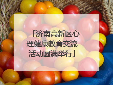 济南高新区心理健康教育交流活动圆满举行