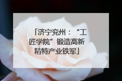 济宁兖州：“工匠学院”锻造高新精特产业铁军
