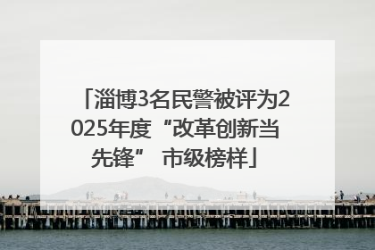 淄博3名民警被评为2025年度“改革创新当先锋” 市级榜样