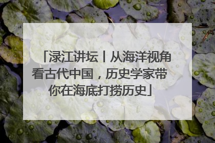 渌江讲坛丨从海洋视角看古代中国，历史学家带你在海底打捞历史