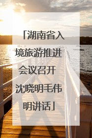 湖南省入境旅游推进会议召开 沈晓明毛伟明讲话