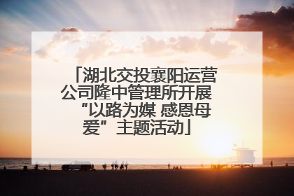 湖北交投襄阳运营公司隆中管理所开展“以路为媒 感恩母爱”主题活动