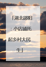 湖北郧阳：小店铺托起乡村大民生