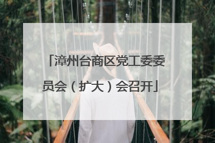 漳州台商区党工委委员会（扩大）会召开
