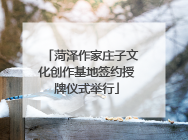 菏泽作家庄子文化创作基地签约授牌仪式举行