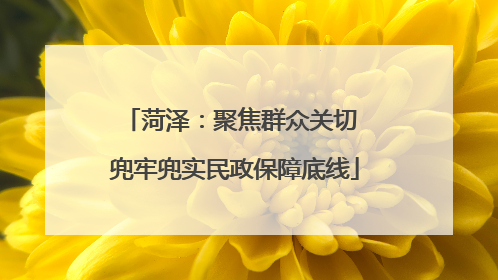 菏泽：聚焦群众关切 兜牢兜实民政保障底线