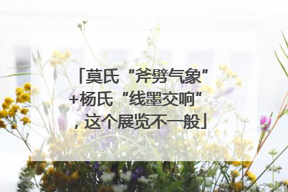 莫氏“斧劈气象”+杨氏“线墨交响”，这个展览不一般