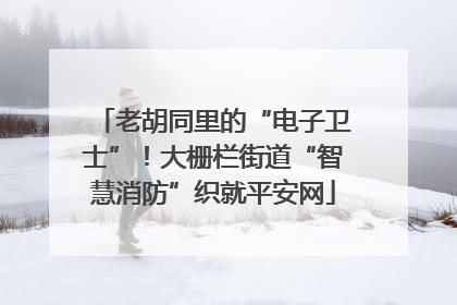 老胡同里的“电子卫士”！大栅栏街道“智慧消防”织就平安网