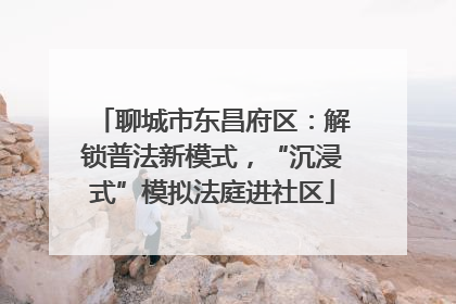 聊城市东昌府区：解锁普法新模式，“沉浸式”模拟法庭进社区