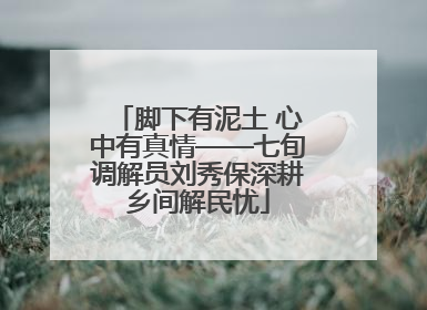 脚下有泥土 心中有真情——七旬调解员刘秀保深耕乡间解民忧
