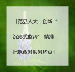 范县人大：创新“沉浸式监督” 精准把脉政务服务堵点