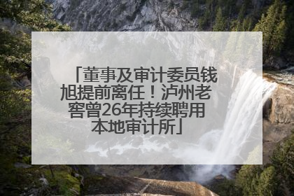 董事及审计委员钱旭提前离任！泸州老窖曾26年持续聘用本地审计所