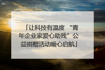 让科技有温度 “青年企业家爱心助残”公益捐赠活动暖心启航