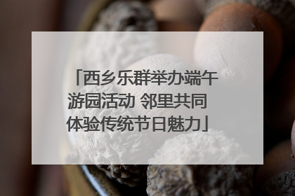 西乡乐群举办端午游园活动 邻里共同体验传统节日魅力