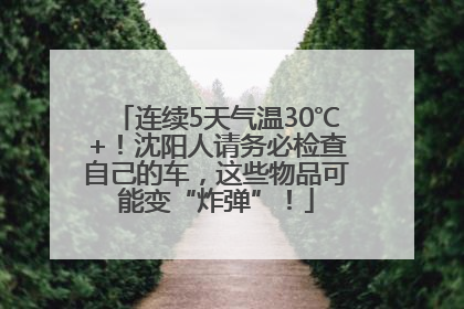 连续5天气温30℃+！沈阳人请务必检查自己的车，这些物品可能变“炸弹”！