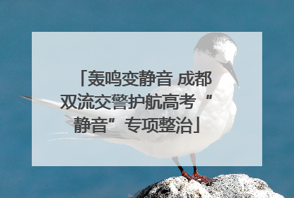 轰鸣变静音 成都双流交警护航高考“静音”专项整治
