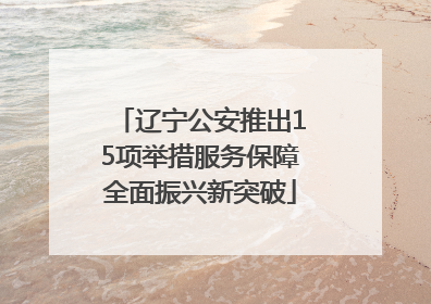 辽宁公安推出15项举措服务保障全面振兴新突破
