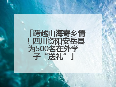 跨越山海寄乡情！四川资阳安岳县为500名在外学子“送礼”