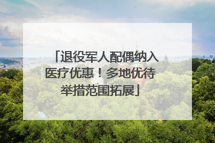 退役军人配偶纳入医疗优惠！多地优待举措范围拓展