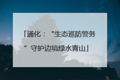 通化：“生态巡防警务”守护边境绿水青山