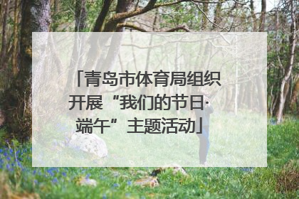 青岛市体育局组织开展“我们的节日·端午”主题活动