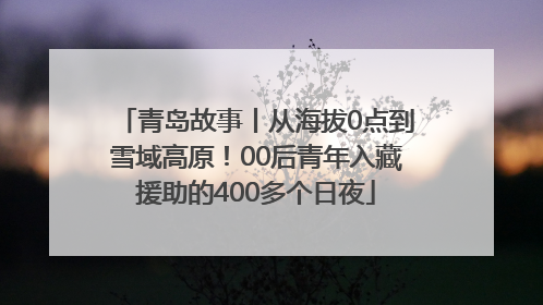 青岛故事丨从海拔0点到雪域高原！00后青年入藏援助的400多个日夜