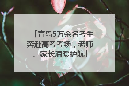 青岛5万余名考生奔赴高考考场，老师、家长温暖护航