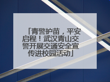 青警护苗，平安启程！武汉青山交警开展交通安全宣传进校园活动