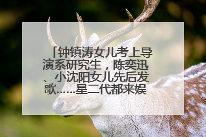 钟镇涛女儿考上导演系研究生，陈奕迅、小沈阳女儿先后发歌……星二代都来娱乐圈上班了
