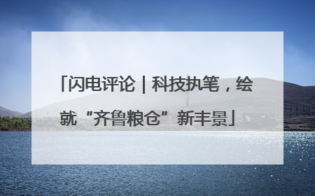 闪电评论｜科技执笔，绘就“齐鲁粮仓”新丰景