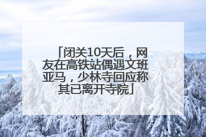 闭关10天后，网友在高铁站偶遇文班亚马，少林寺回应称其已离开寺院