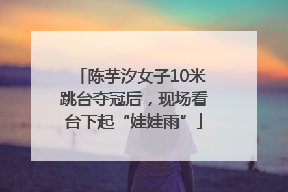 陈芋汐女子10米跳台夺冠后，现场看台下起“娃娃雨”