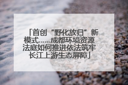 首创“野化放归”新模式……成都环境资源法庭如何推进依法筑牢长江上游生态屏障