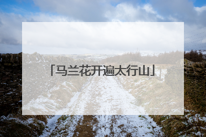 马兰花开遍太行山