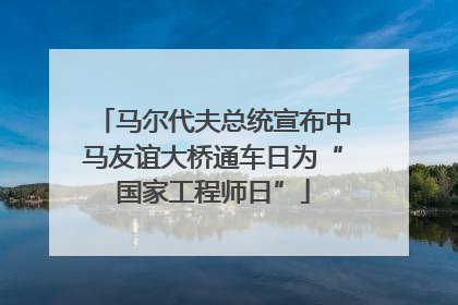 马尔代夫总统宣布中马友谊大桥通车日为“国家工程师日”