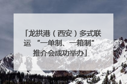 龙拱港（西安）多式联运 “一单制、一箱制” 推介会成功举办