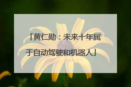 黄仁勋：未来十年属于自动驾驶和机器人