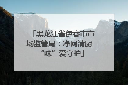 黑龙江省伊春市市场监管局：净网清厨 “味”爱守护