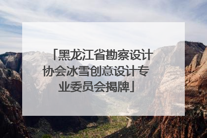 黑龙江省勘察设计协会冰雪创意设计专业委员会揭牌