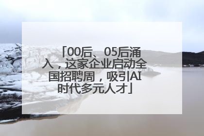 00后、05后涌入，这家企业启动全国招聘周，吸引AI时代多元人才