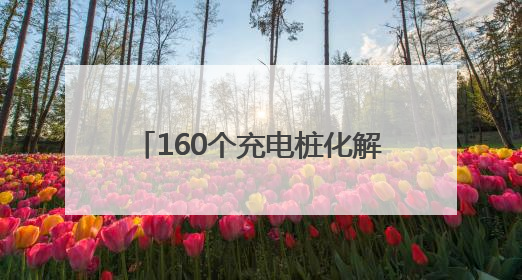 160个充电桩化解居民“充电烦恼”